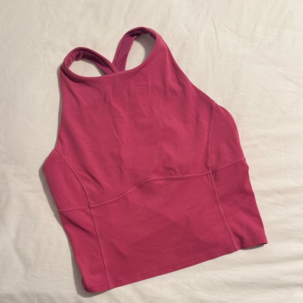 lululemon athletica Pink High-Neck Cropped Tank